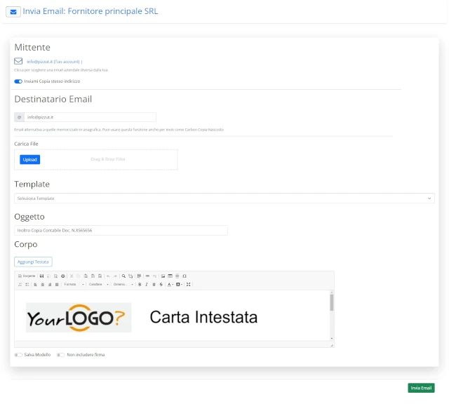 Invia le contabili via email - Non dimenticare più una scadenza
