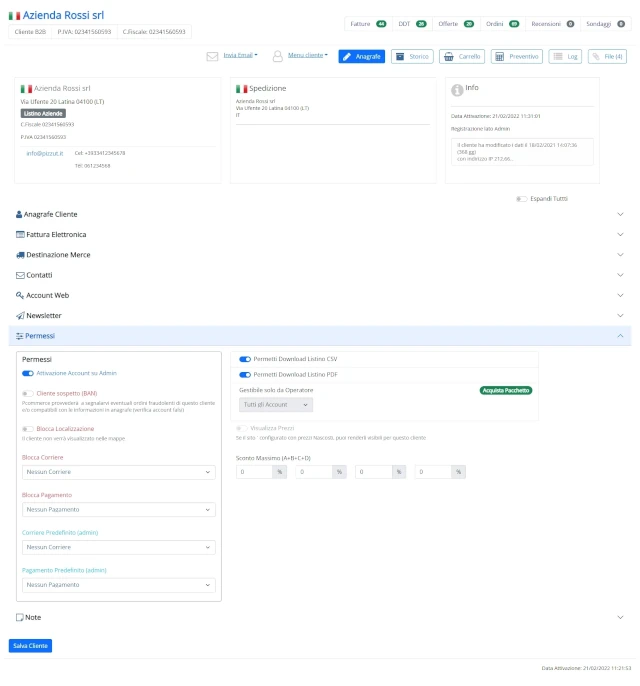 Personalizza i permessi - Conosci e gestisci al meglio i tuoi clienti