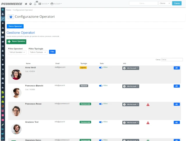 Gestisci il tuo team - Personalizza il tuo ecommerce in ogni dettaglio