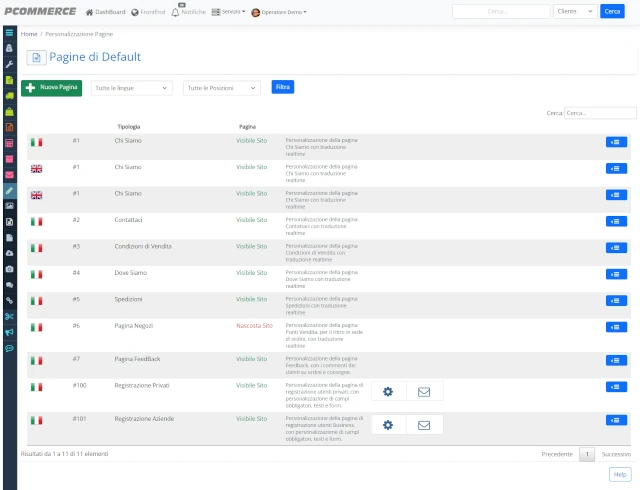 Personalizza le pagine principali - Personalizza il tuo sito senza programmare