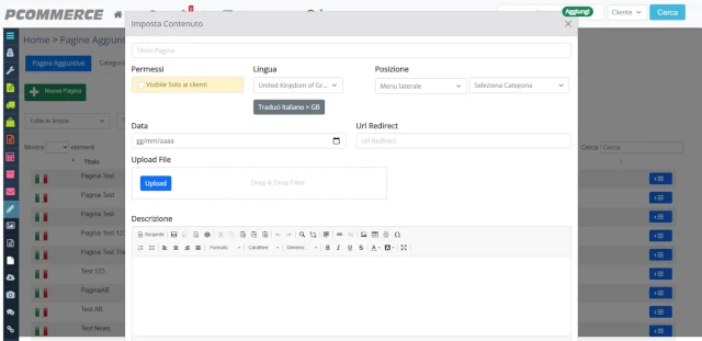Arricchisci i contenuti del sito - Personalizza il tuo ecommerce in ogni dettaglio