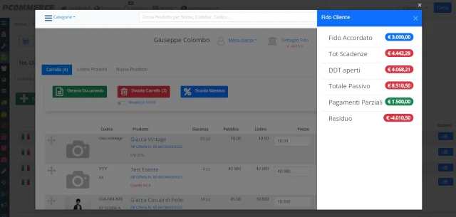 Consulta il credito disponibile - Tieni sotto controllo tutti gli incassi