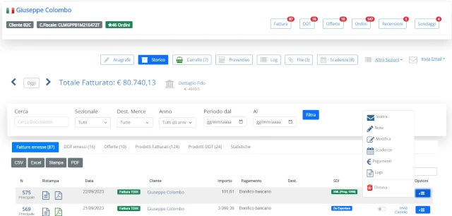 Consulta lo storico dei documenti - Semplifica fatturazione e contabilità