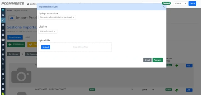 Aggiorna il catalogo dal listino - Aggiorna catalogo e clienti in pochi minuti